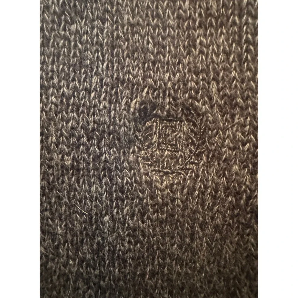 Chaps Mens Gray Mock Neck Elbow Patch Pullover Sweater L Eclectic Grandpa